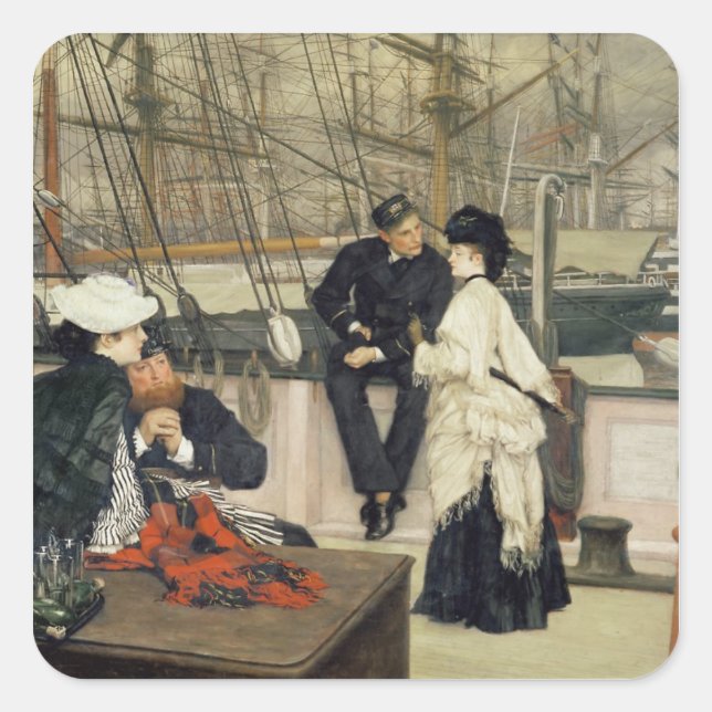 James Tissot | The Captain and the Mate, 1873 Square Sticker (Front)
