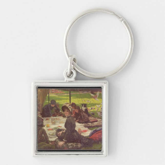James Tissot | The Picnic , c.1881-2 Key Ring (Front)