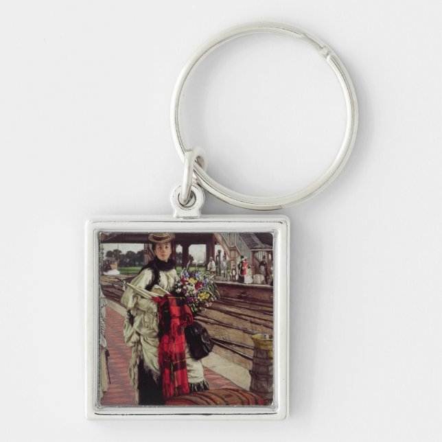 James Tissot | Waiting at the Station Key Ring (Front)