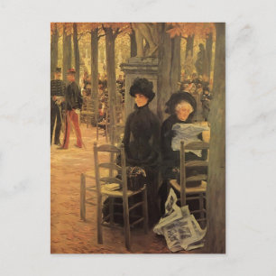 James Tissot- Without A Dowry,Luxembourg Gardens Postcard