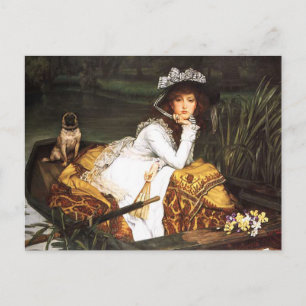 James Tissot Young Lady in a Boat Postcard