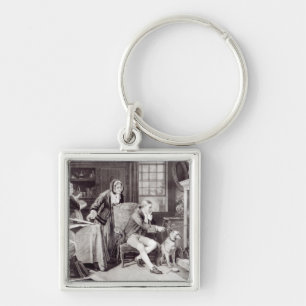 James Watt Playing with Steam Key Ring