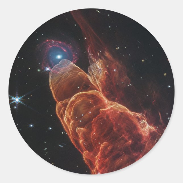 James Webb Space Telescope Cosmic Tornado Classic Round Sticker (Front)