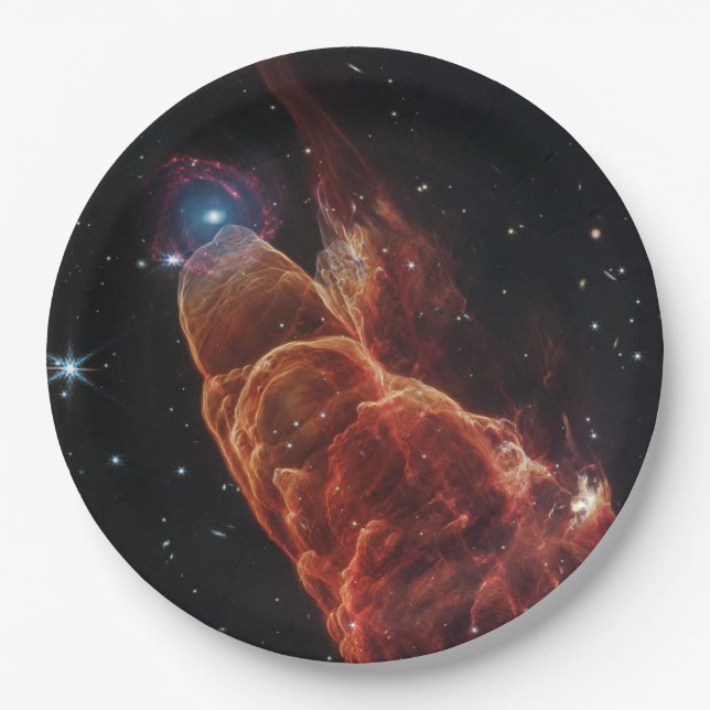 James Webb Space Telescope Cosmic Tornado Paper Plate (Front)