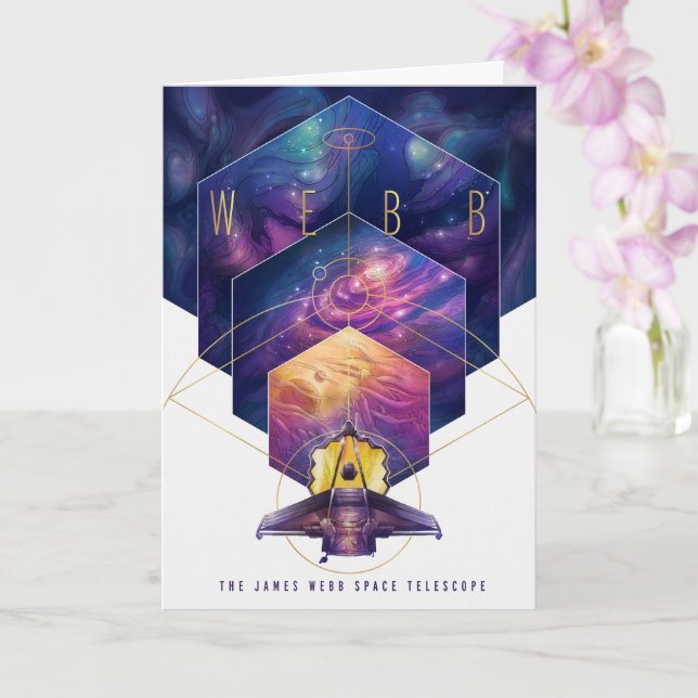 James Webb Space Telescope Illustration Art Card (Orchid)
