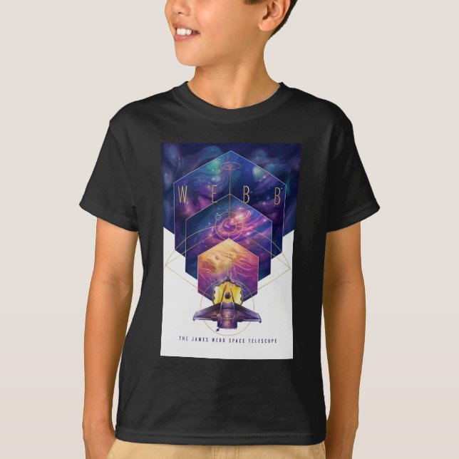 James Webb Space Telescope Illustration Art T-Shirt (Front)