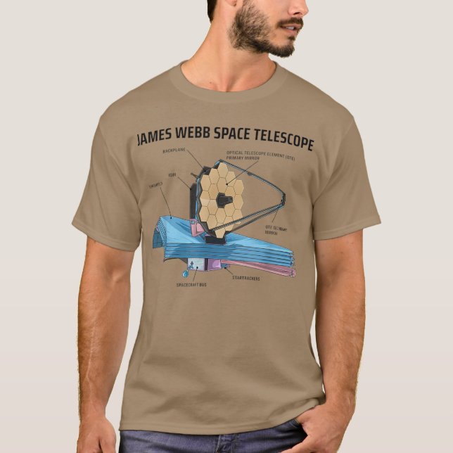 James Webb Space Telescope JWST Astronomy Science T-Shirt (Front)