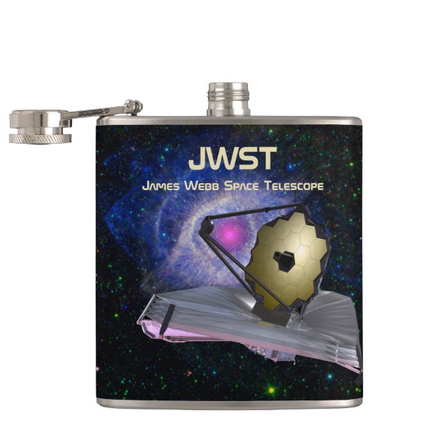 James Webb Space Telescope JWST Hip Flask (Opened)
