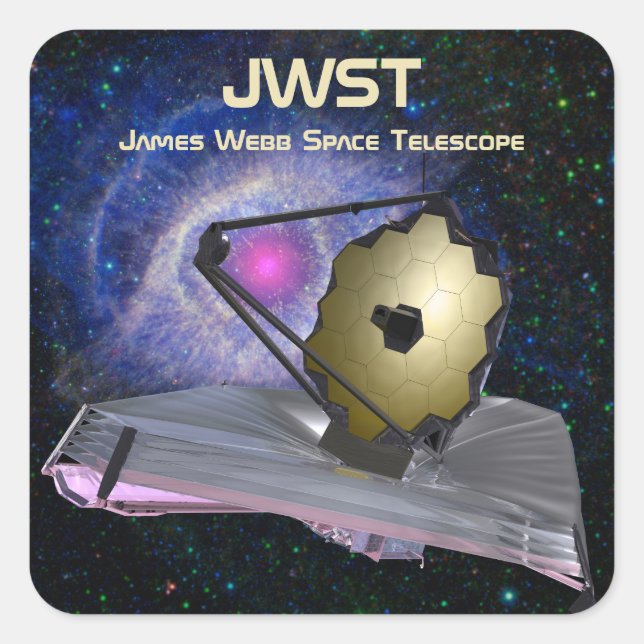 James Webb Space Telescope JWST Square Sticker (Front)