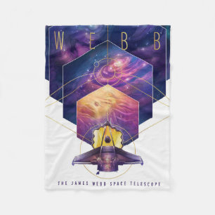 James Webb Space Telescope Poster. Fleece Blanket