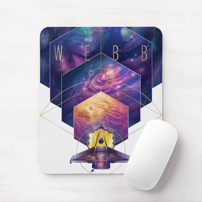 James Webb Space Telescope Poster. Mouse Pad (With Mouse)
