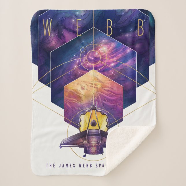 James Webb Space Telescope Poster. Sherpa Blanket (Front)