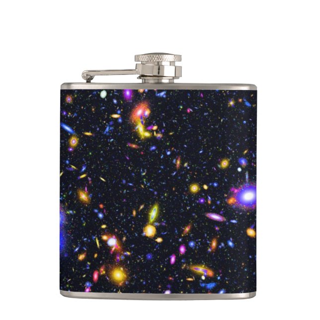 James Webb Space Telescope Simulation - Pop Art Hip Flask (Front)