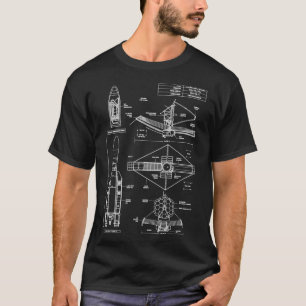 James Webb Space Telescope (White Stencil-No Backg T-Shirt