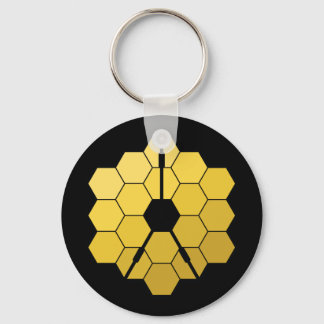 James Webb Space Telescope Yellow Mirror Artwork Key Ring