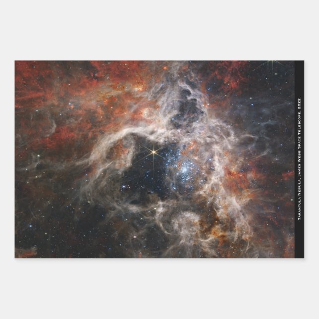 James Webb Tarantula Nebula Hi-Res Image 2022 Wrapping Paper Sheet (Front)