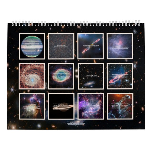James Webb Telescope Photo Calendar (Back)