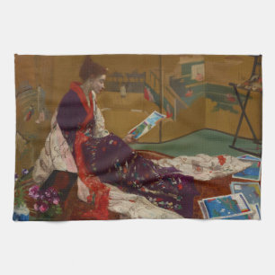 James Whistler - Caprice in Purple and Gold Tea Towel