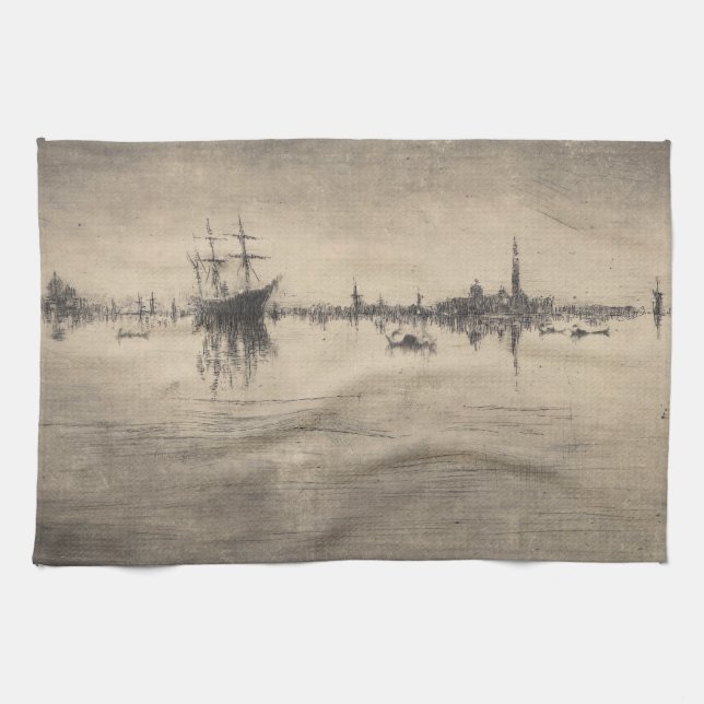 James Whistler - Nocturne, from Venice Tea Towel (Horizontal)