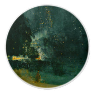 James Whistler - Nocturne in Black and Gold Ceramic Knob