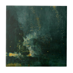 James Whistler - Nocturne in Black and Gold Ceramic Tile