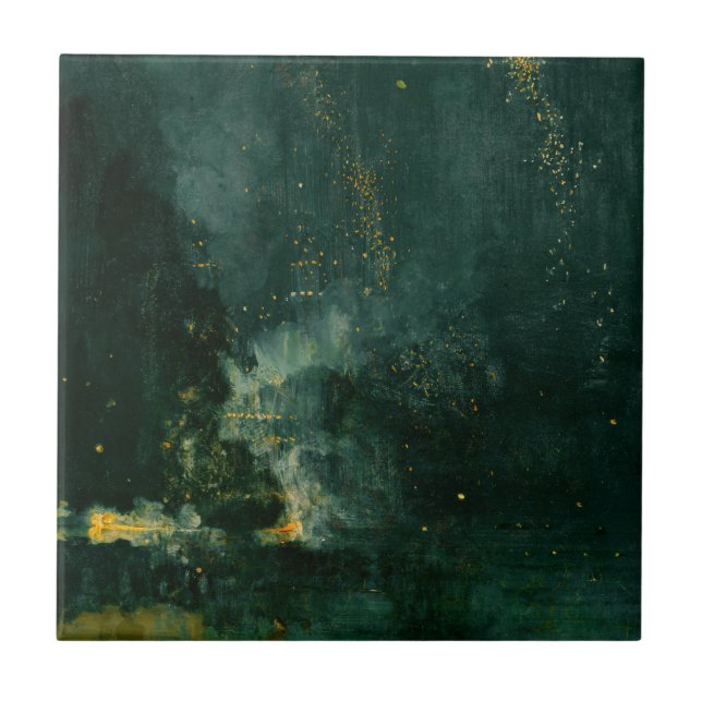 James Whistler - Nocturne in Black and Gold Ceramic Tile (Front)
