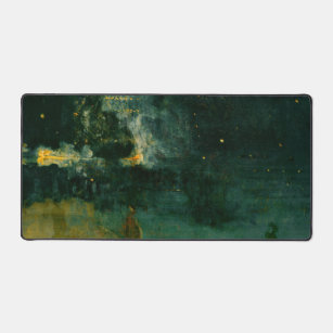 James Whistler - Nocturne in Black and Gold Desk Mat