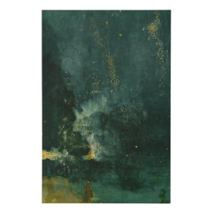 James Whistler - Nocturne in Black and Gold Faux Canvas Print