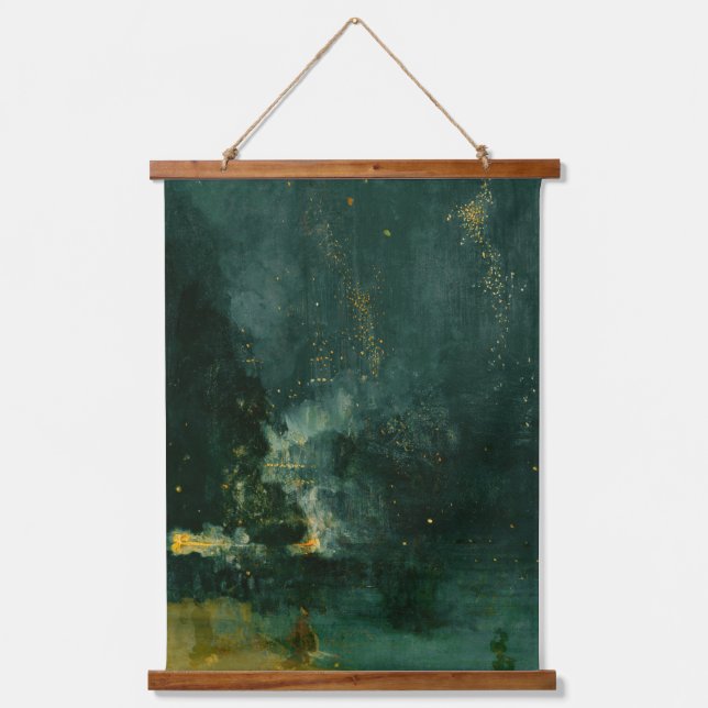 James Whistler - Nocturne in Black and Gold Hanging Tapestry (Front)