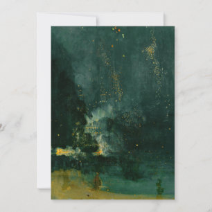 James Whistler - Nocturne in Black and Gold Invitation