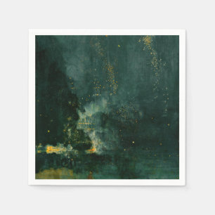 James Whistler - Nocturne in Black and Gold Napkin