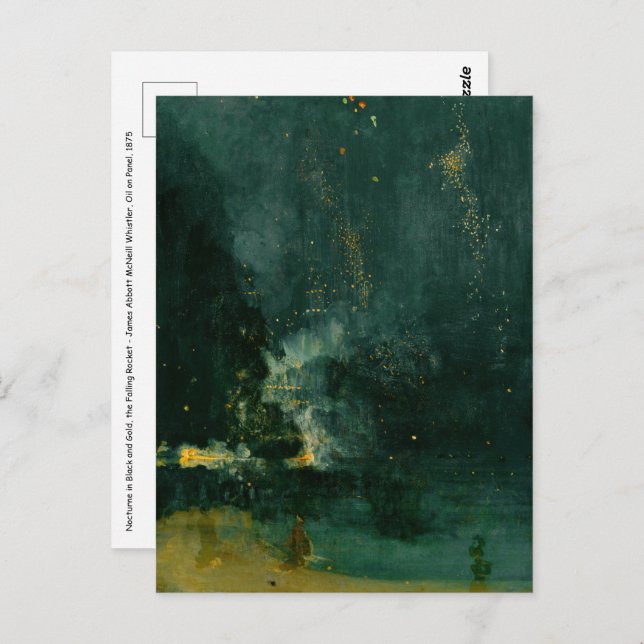 James Whistler - Nocturne in Black and Gold Postcard (Front/Back)