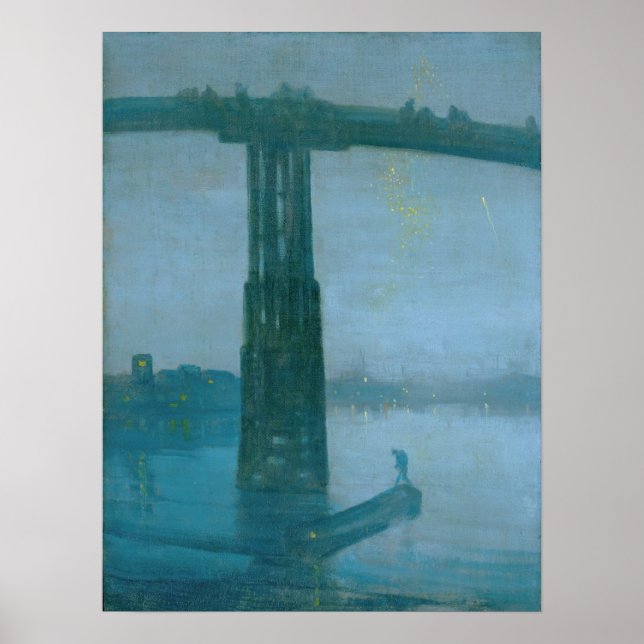 James Whistler - Nocturne, Old Battersea Bridge  Poster (Front)