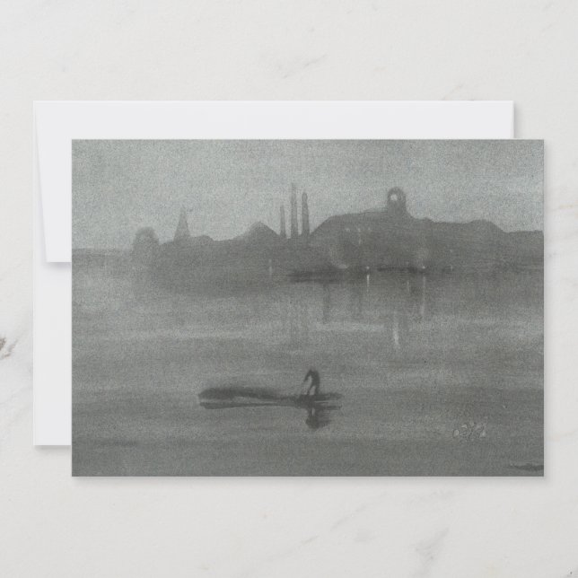 James Whistler - Nocturne: The Thames at Battersea Thank You Card (Front)