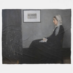 James Whistler - Portrait of the Artist's Mother Fleece Blanket