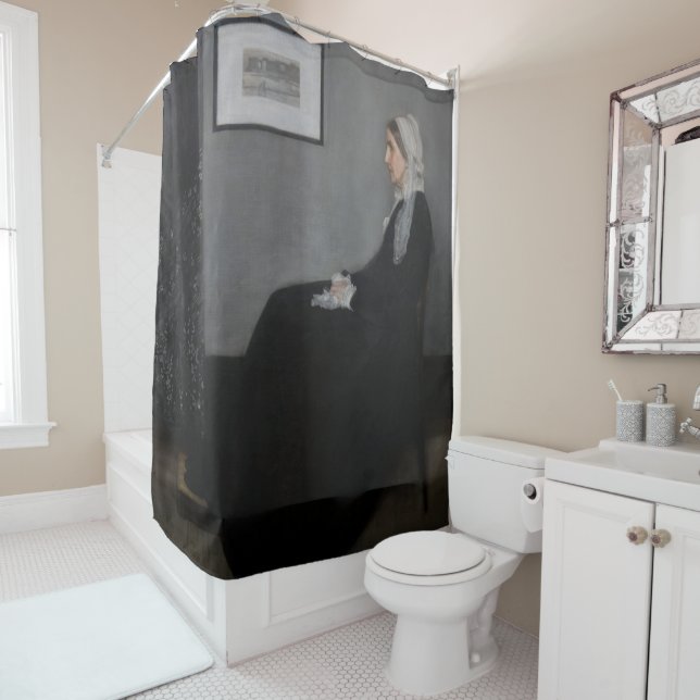 James Whistler - Portrait of the Artist's Mother Shower Curtain (In Situ)