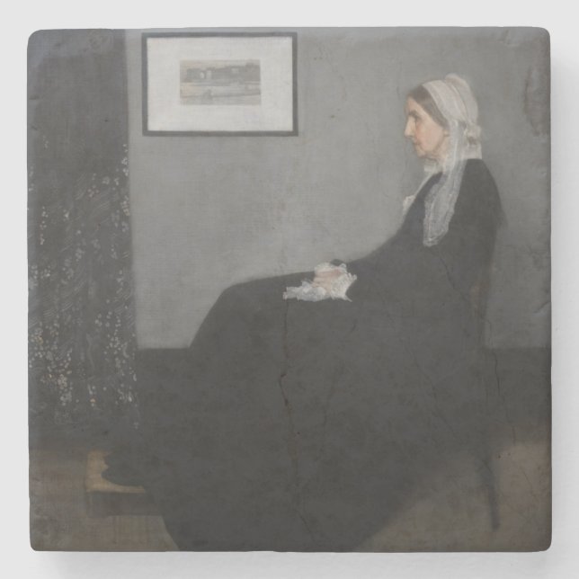 James Whistler - Portrait of the Artist's Mother Stone Coaster (Front)