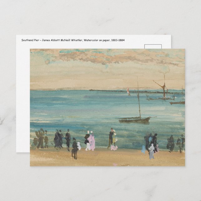 James Whistler - Southend Pier Postcard (Front/Back)