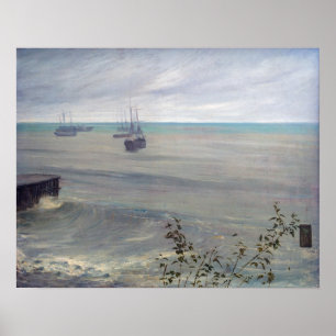 James Whistler - Symphony in Grey and Green Poster