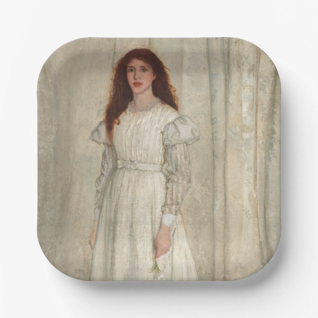 James Whistler - Symphony in White No. 1 Paper Plate (Front)