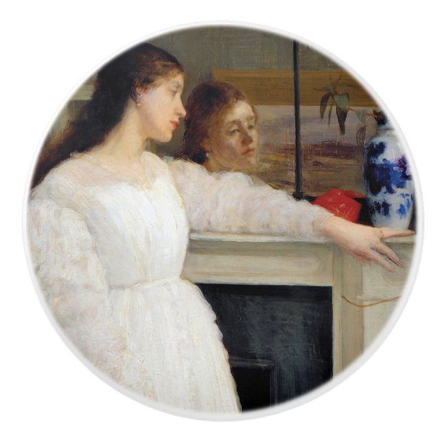 James Whistler - Symphony in White No. 2 Ceramic Knob (Front)