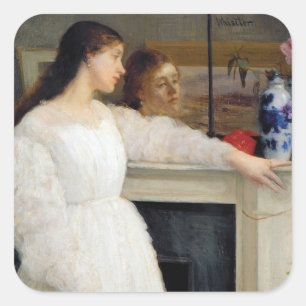 James Whistler - Symphony in White No. 2 Square Sticker