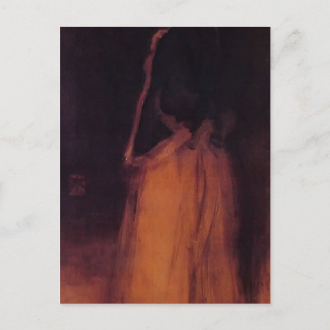 James Whistler- The Fur Jacket Postcard (Front)