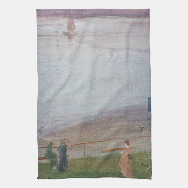 James Whistler - Variations in Violet and Green Tea Towel (Vertical)