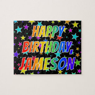 "JAMESON" First Name, Fun "HAPPY BIRTHDAY" Jigsaw Puzzle