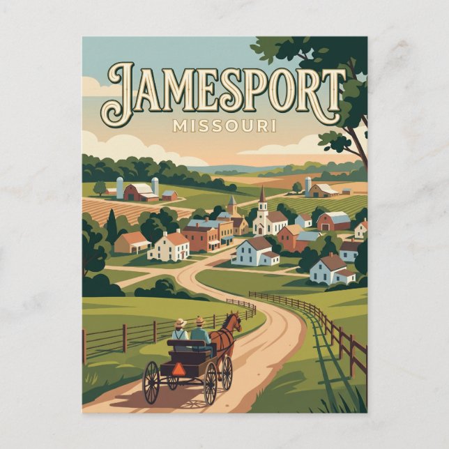 Jamesport Missouri Postcard (Front)