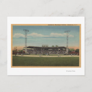 Jamestown, NY - Municipal Baseball Stadium Postcard
