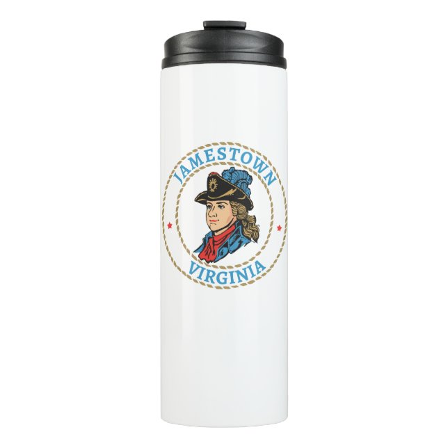 Jamestown Virginia Colonial Thermal Tumbler (Front)