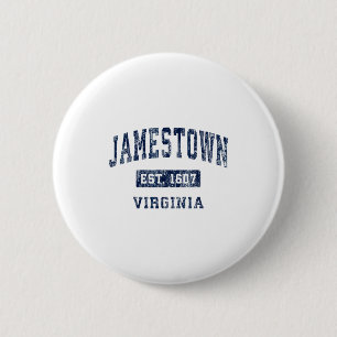 Jamestown Virginia Va Vintage Established Sports D 6 Cm Round Badge