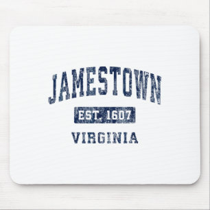 Jamestown Virginia Va Vintage Established Sports D Mouse Pad